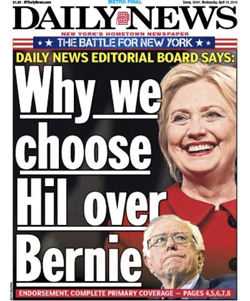 new york daily news front