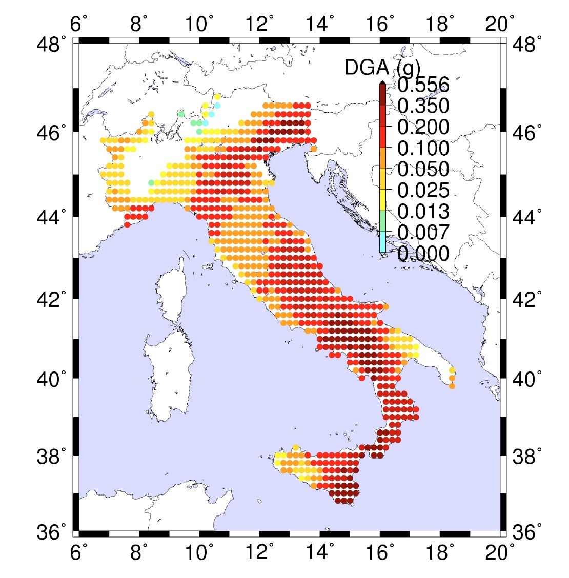 mappa italia terremoti