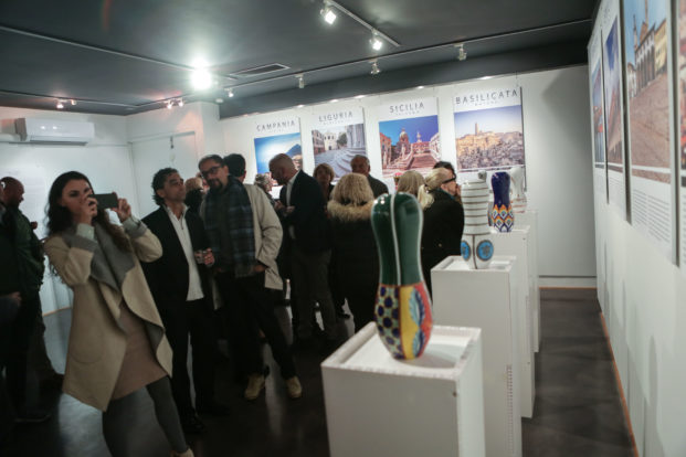 Inaugurazione della mostra all'istituto di cultura italiana 