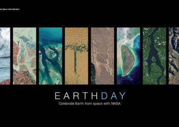 Il poster della NASA per la Giornata internazionale della Terra del 2025: Earth Day Poster Image Key: E) Breiðamerkurjökull Glacier, Iceland; A) Yukon Delta, Alaska; R) Florida Keys, Florida; T) Liwa, United Arab Emirates; H) Southwestern Kyrgyzstan; D) Akimiski Island, Canada; A) Lake Mjøsa, Norway; Y) Ramsay, New Zealand - Credit: NASA website