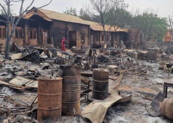 View of destruction at a school in West Darfur that had been serving as a shelter for displaced people. (Photo UN News/Mohamed Khalil)