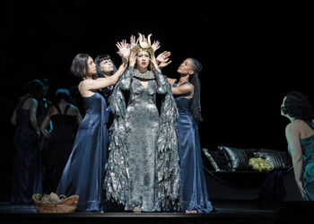 Julia Bullock as Cleopatra in John Adams's "Antony and Cleopatra." Photo: Karen Almond / Met Opera
