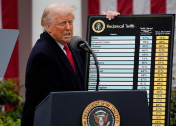 Donald Trump announcing tariffs on April 2nd/ANSA