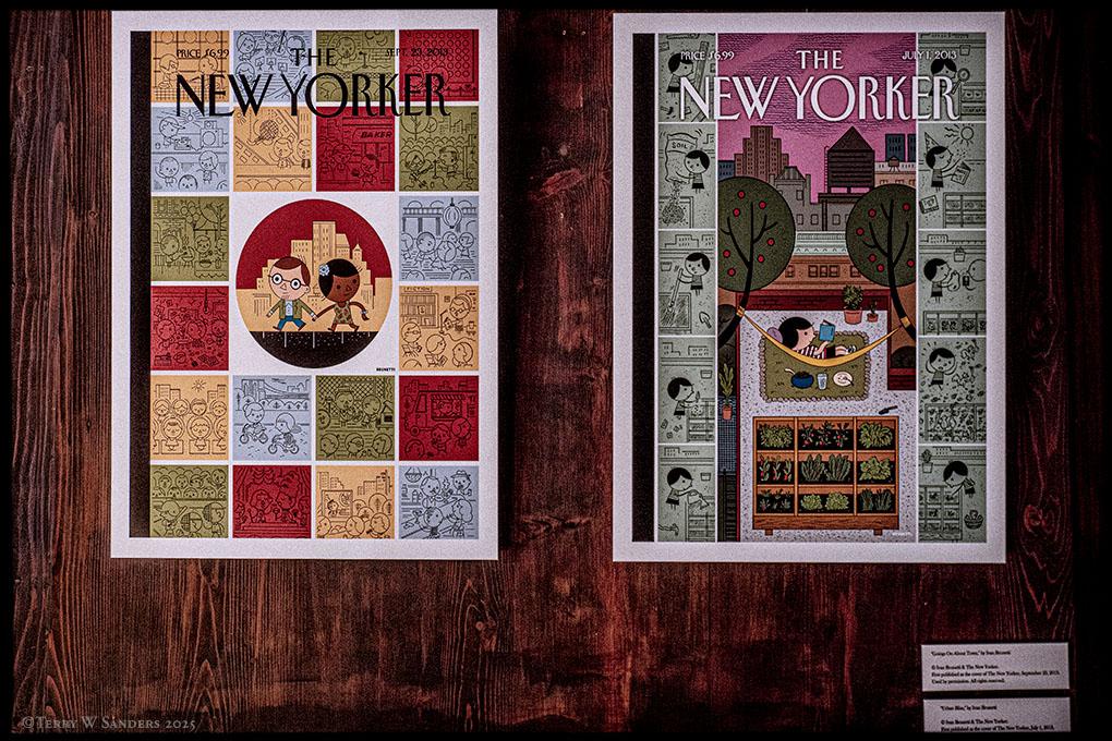 A sinistra: Going On About Town (2013), illustration by Ivan Brunetti for The New YorkerA destra: Urban Bliss (2013), illustration by Ivan Brunetti for The New Yorker