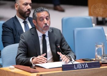 Taher M. El-Sonni, Permanent Representative of the State of Libya to the United Nations, addresses the Security Council meeting on the situation in Libya. (UN Photo/Evan Schneider)