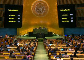 Il conteggio dei voti all'Assemblea Generale ONU - Credit: Rappresentanza dell'Italia all'ONU
