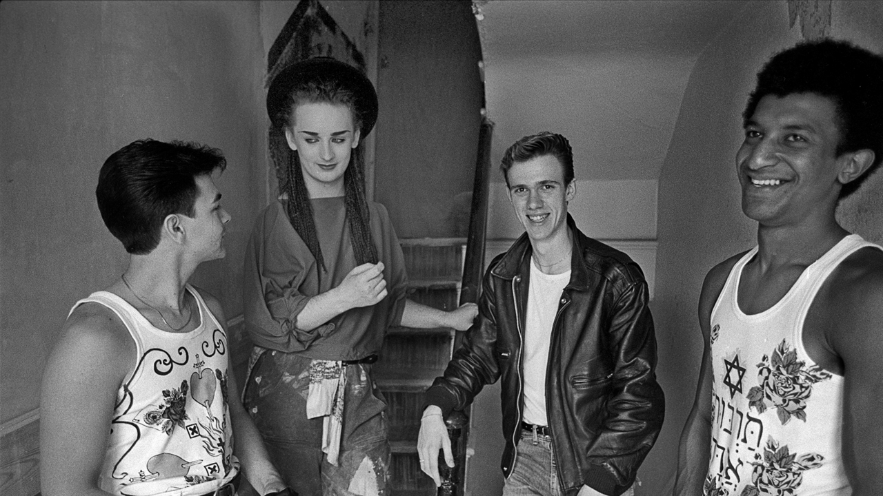Culture Club negli anni Ottanta: da sinistra, Jon Moss, Boy George, Roy Hay e Mikey Craig. Credit Tribeca Film Festival