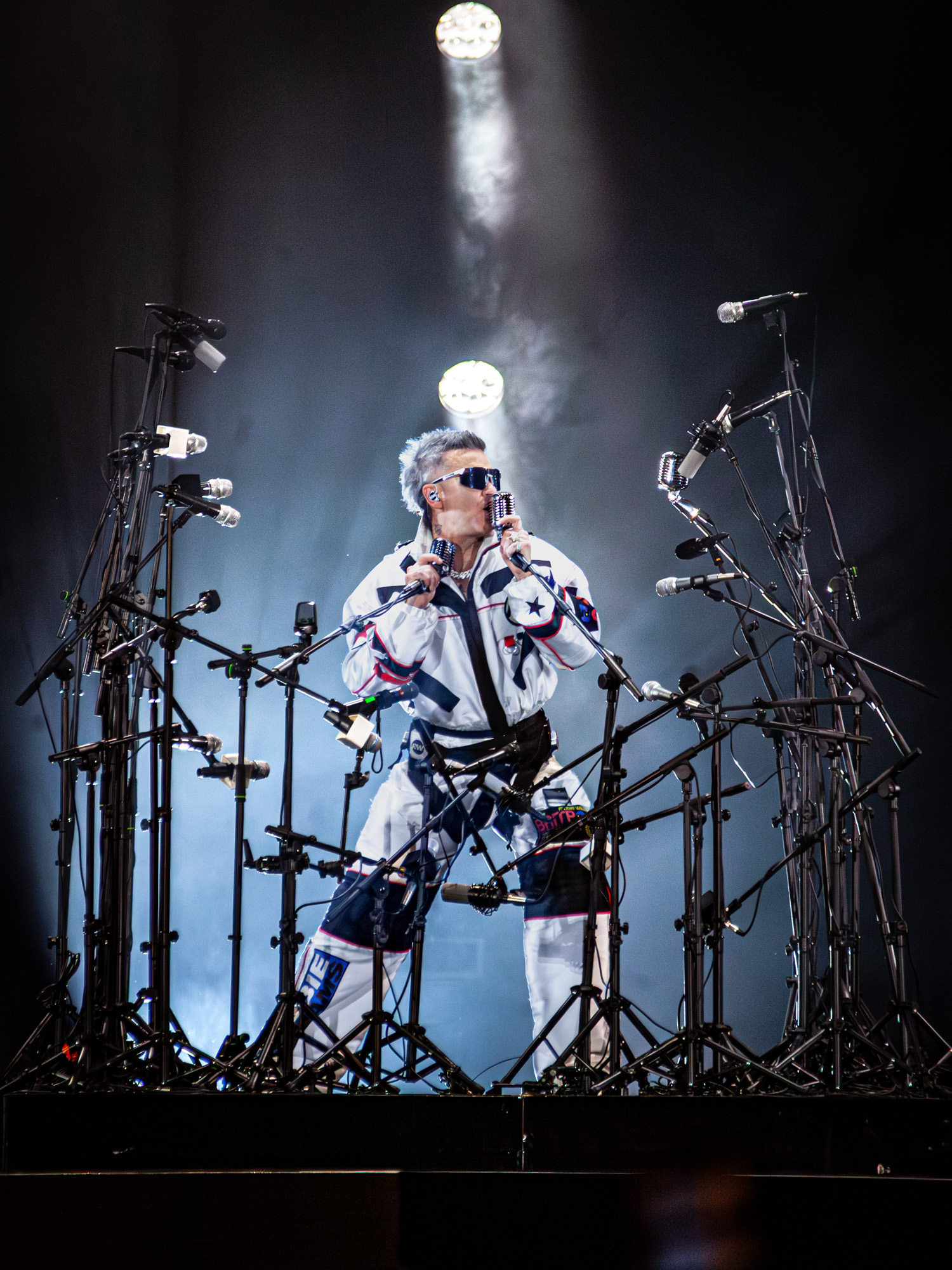 Robbie Williams on stage at Stadio Nereo Rocco, Trieste, July 17, 2025.ph. Simone Di Luca