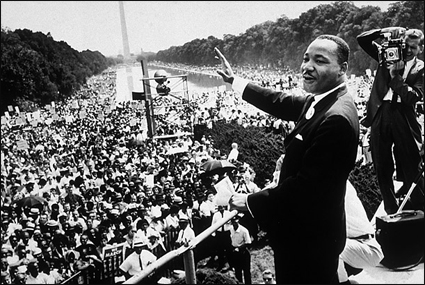 28 agosto 1963: Martin Luther King al Lincoln Memorial di Washington