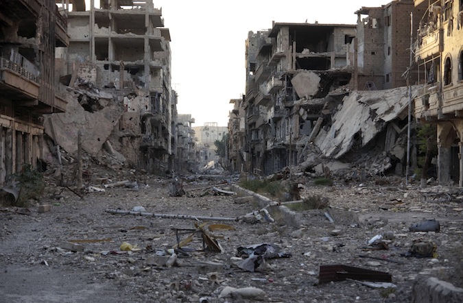 Una immagine delle distruzioni in Siria causate dalla guerra civile