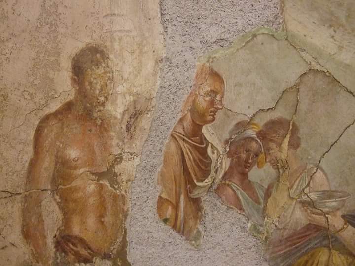 Uno degli affreschi del sito archeologico di Pompei