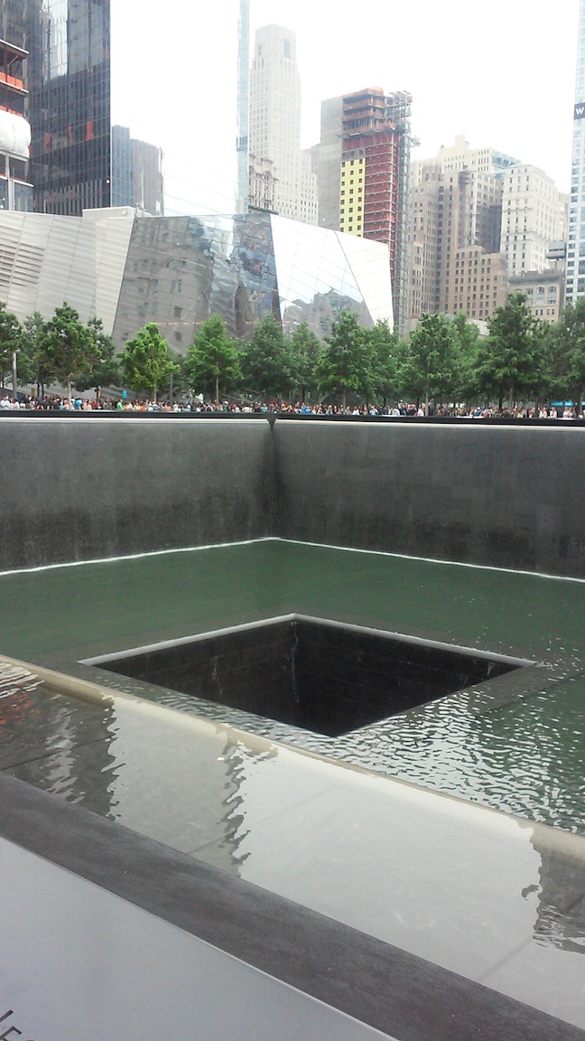 Ground zero. The 9/11 Memorial.